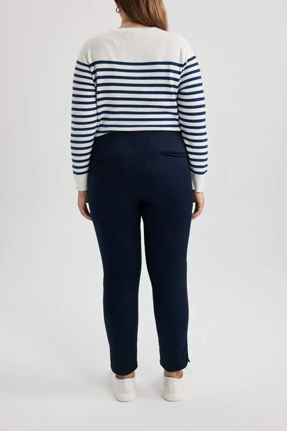 Normal Waist Satin Trousers