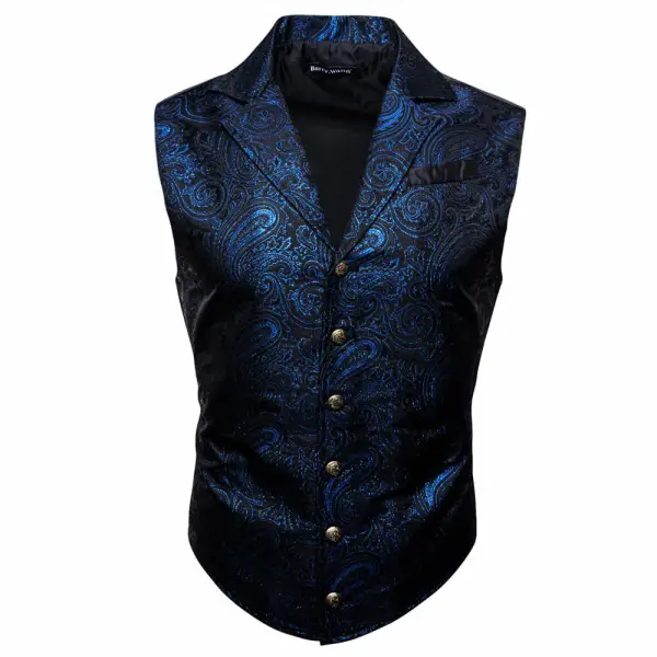 Paisley Jacquard Silk Dress Vest