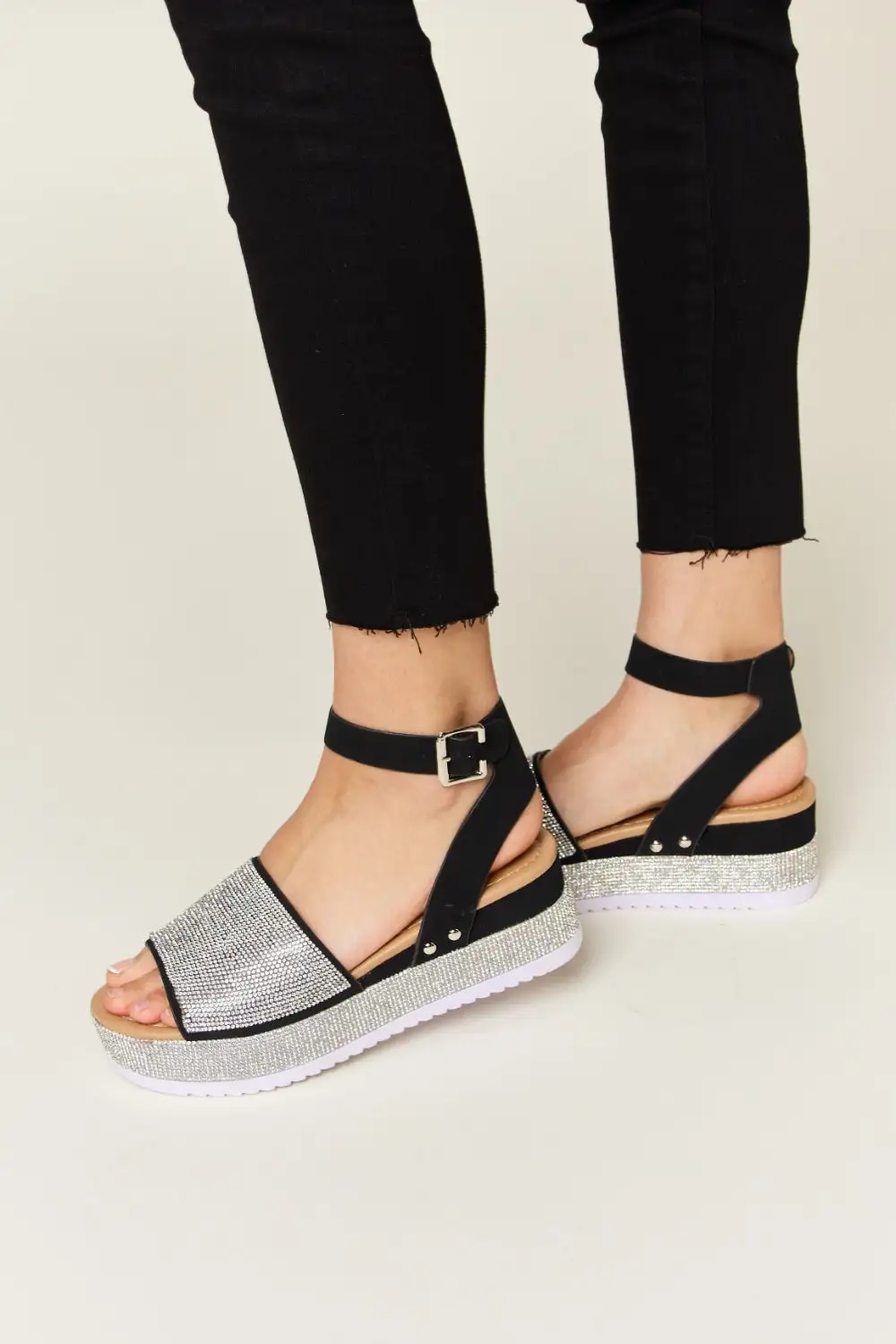 Wedge Rhinestone Sandals