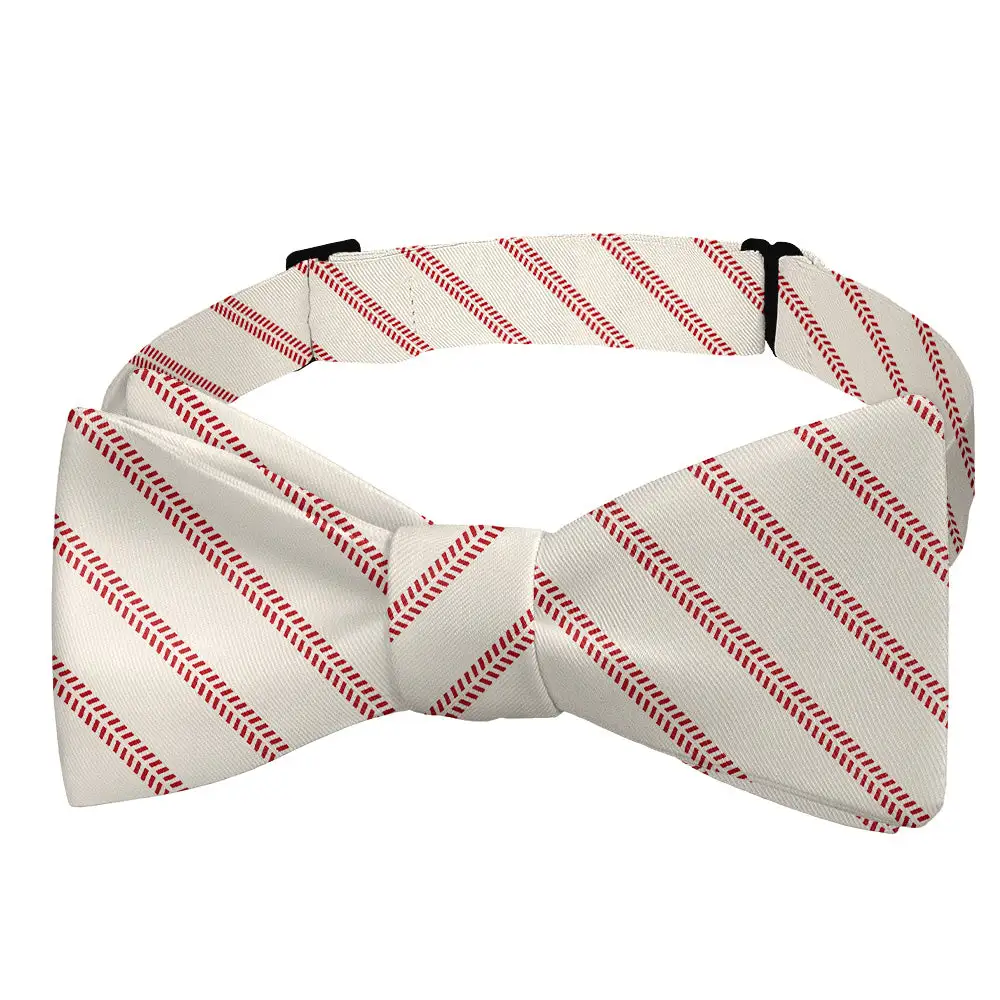 Baseball Stripe Motif Bow Tie