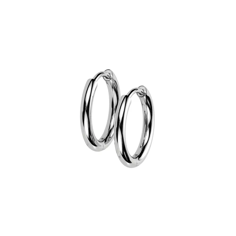 Titanium Crystal Hoop Earrings