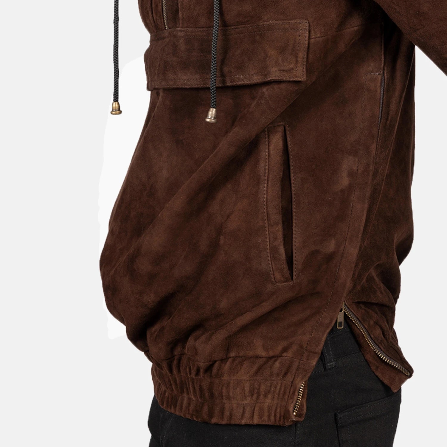 Men's Classic Hooded Suede Jacket