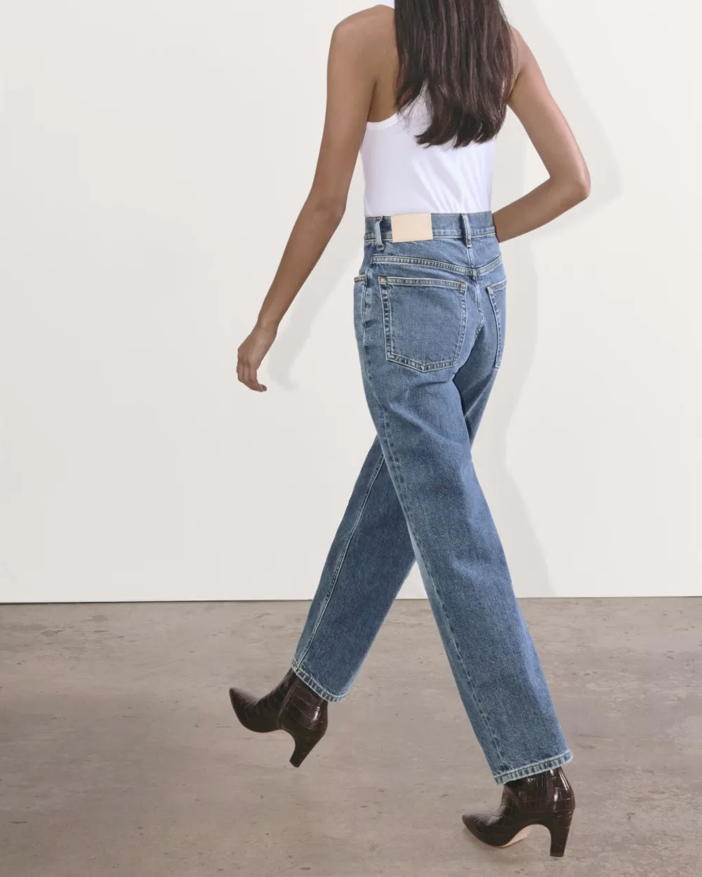 Straight-Leg High-Waisted Jeans