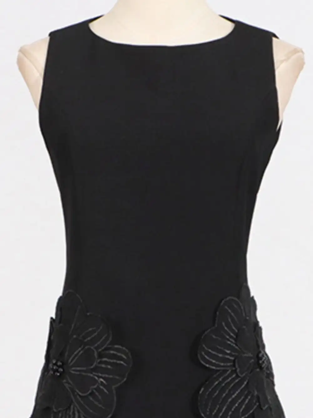 Floral Round Neck Sleeveless Dress Casual