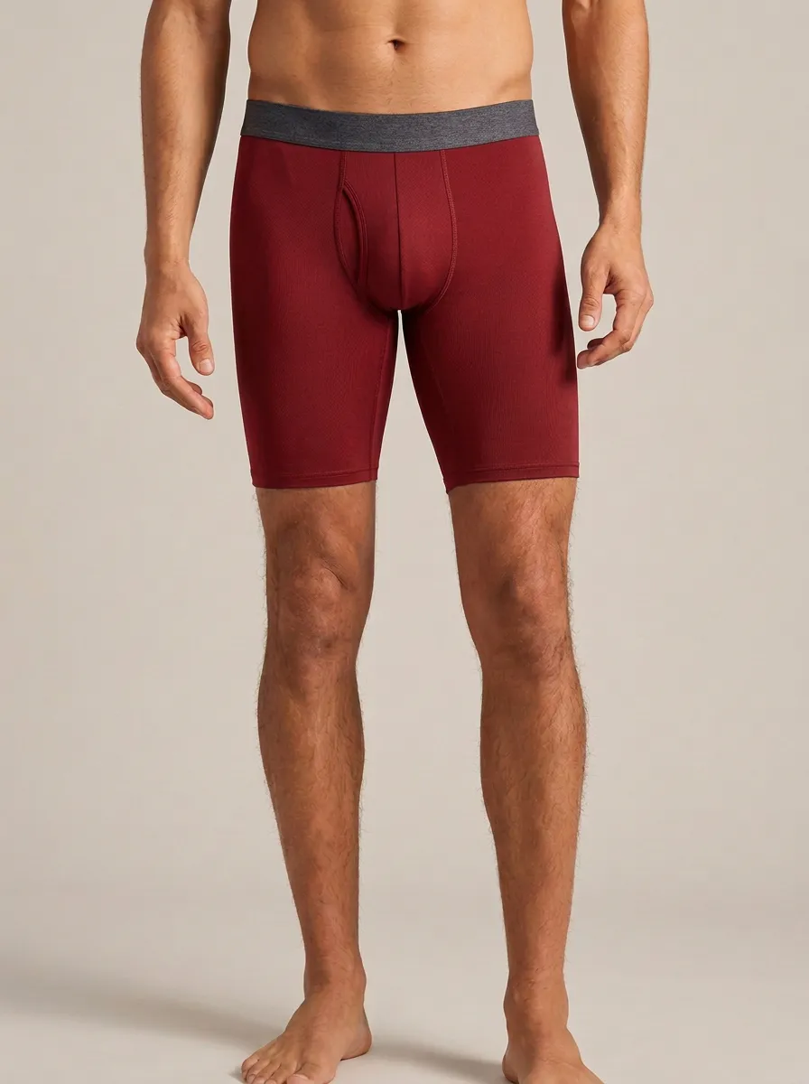 Men's Charcoal Grey Boxer Briefs with Contrast Waistband Boxer Briefs