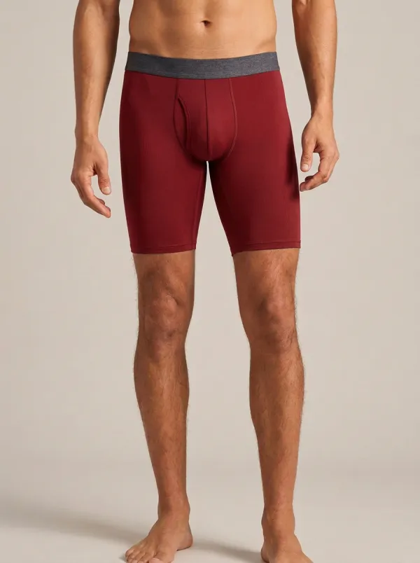 Men's Charcoal Grey Boxer Briefs with Contrast Waistband Boxer Briefs
