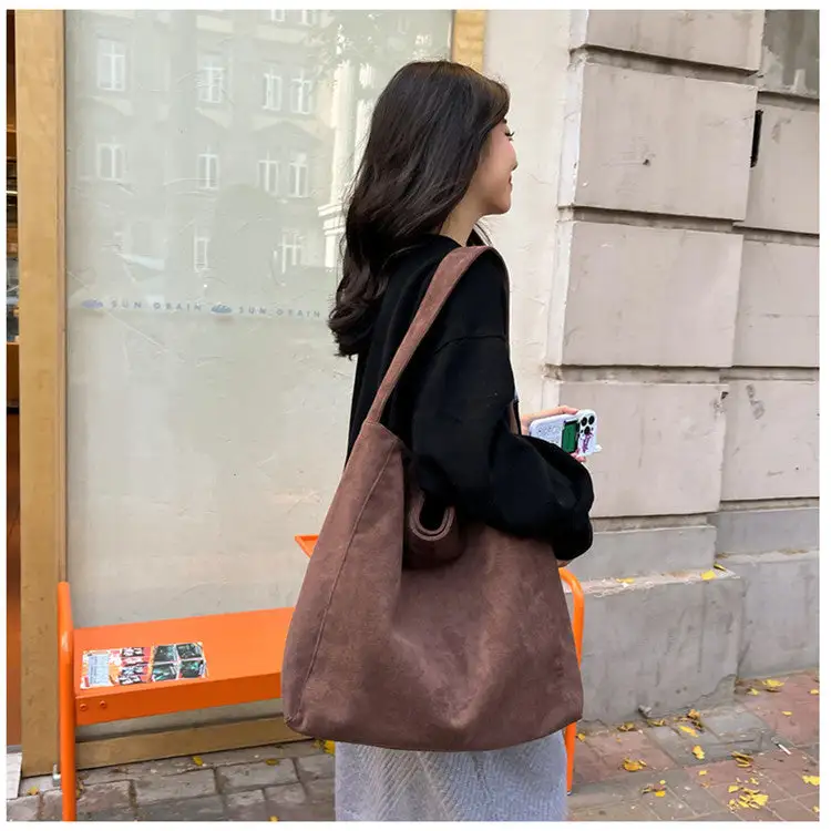 Commuter Suede Hobo Bag
