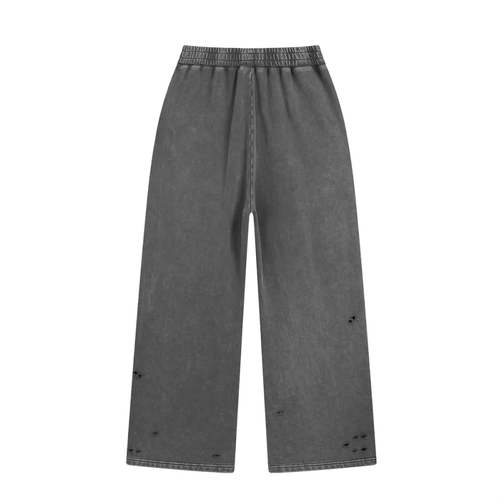 Washed Ripped Loose Fit Men's Trousers