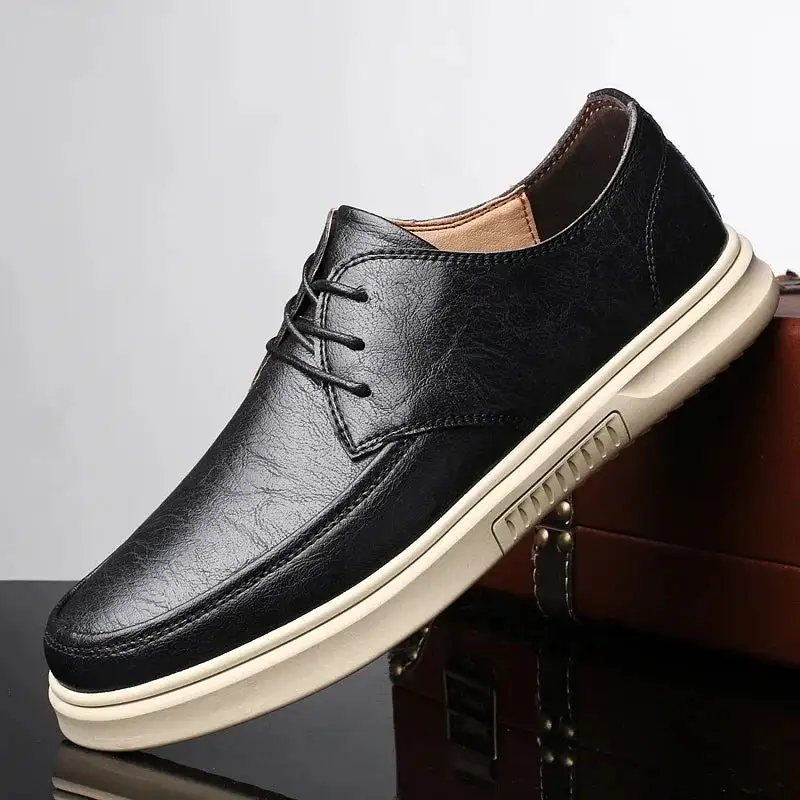 Streamlined Everyday Casual Leather Shoes