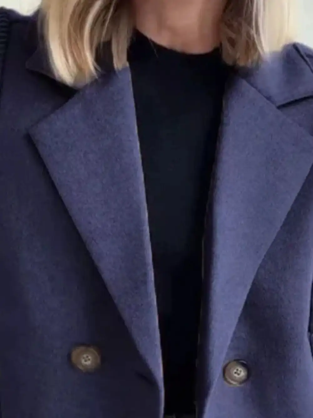 Double-Breasted Knit Blazer