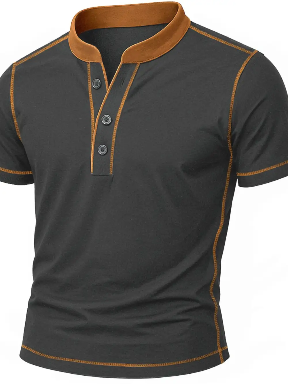 Casual Button-Detail Short-Sleeve T-Shirt