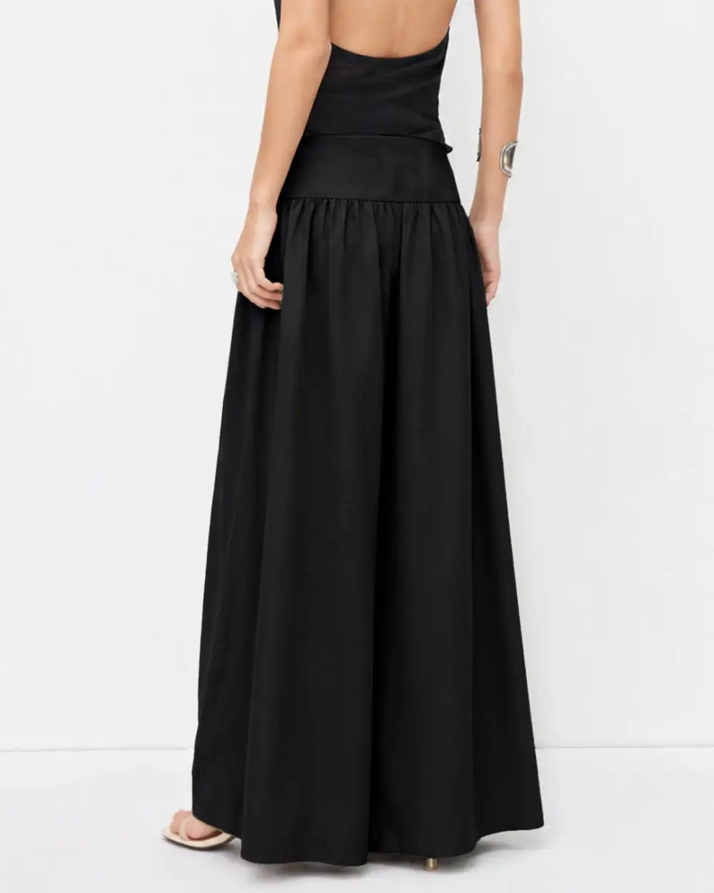 High Waist Wide Leg Flowy Trousers