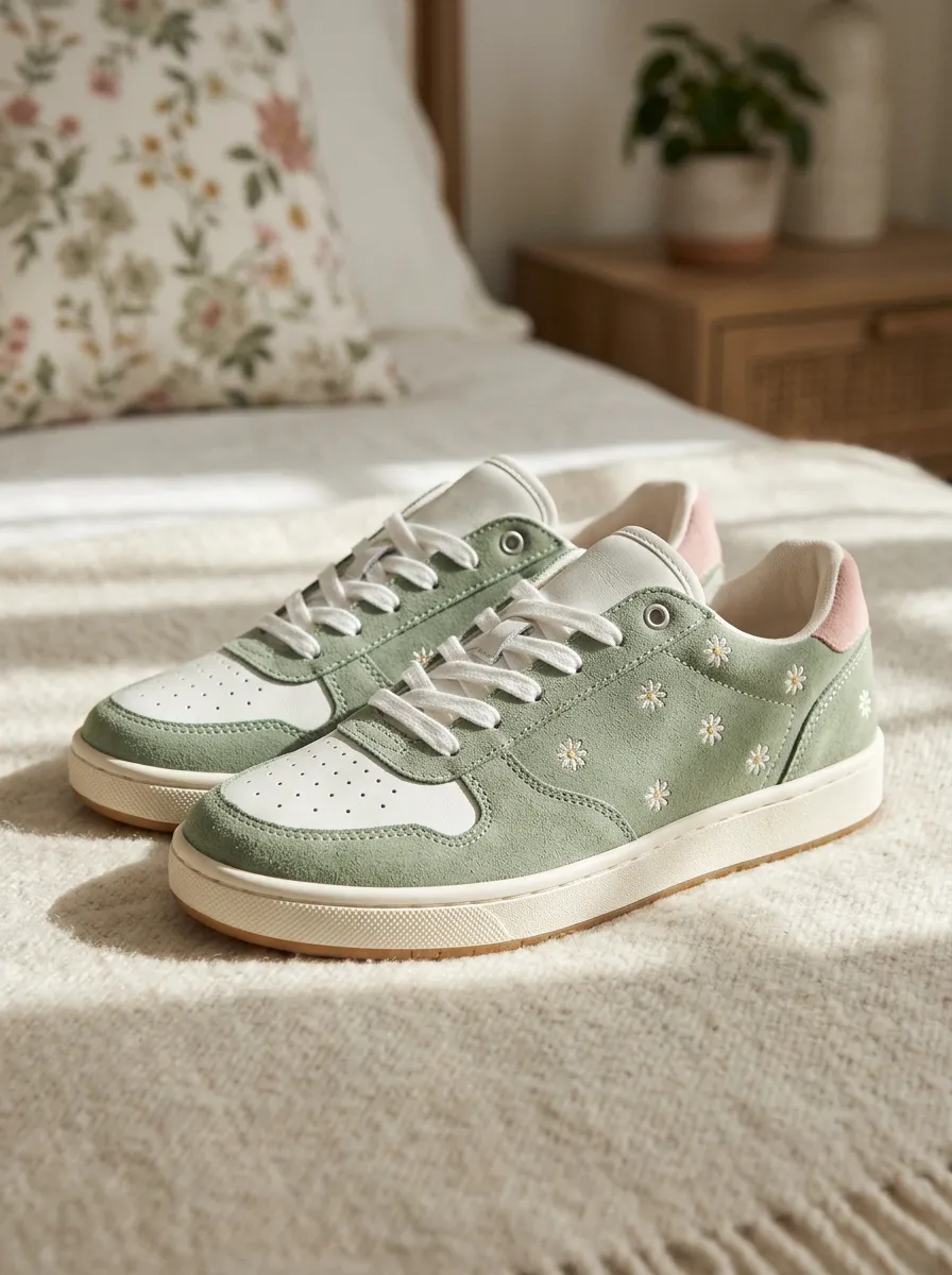Women's Daisy Floral Relaxed Skate Shoes