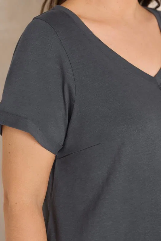 Grey Premium Cotton T-Shirt detail 3