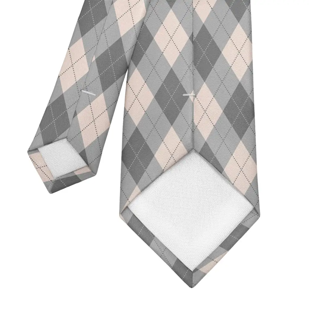 Polished Plaid Detail Necktie