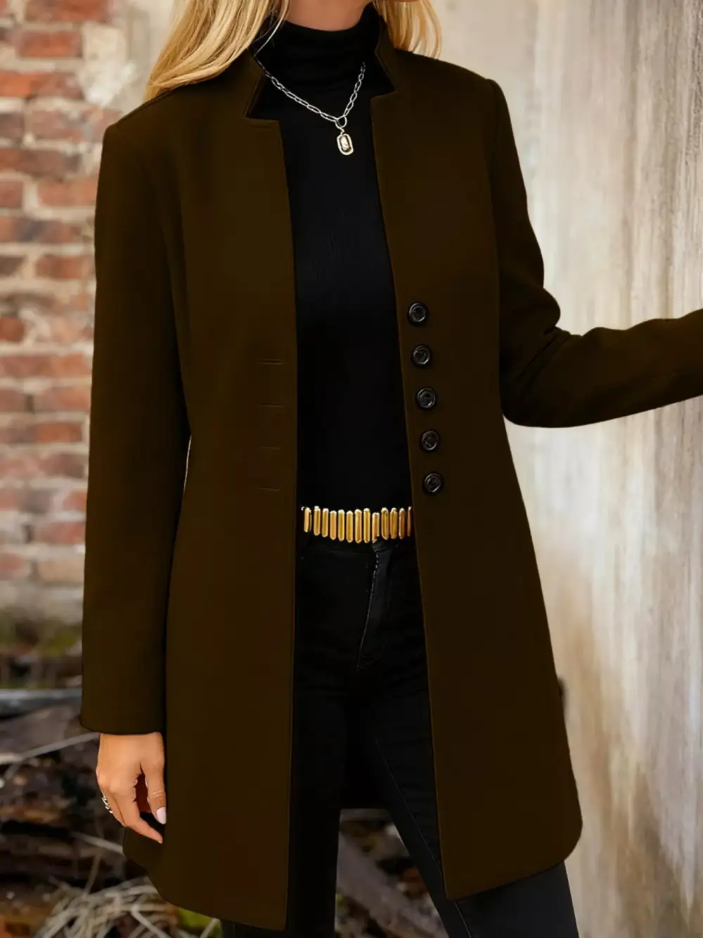 Button-down Longline Outerwear