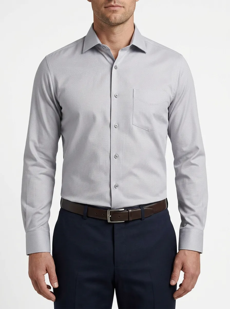 Men's Micro-Pattern Dress Shirt