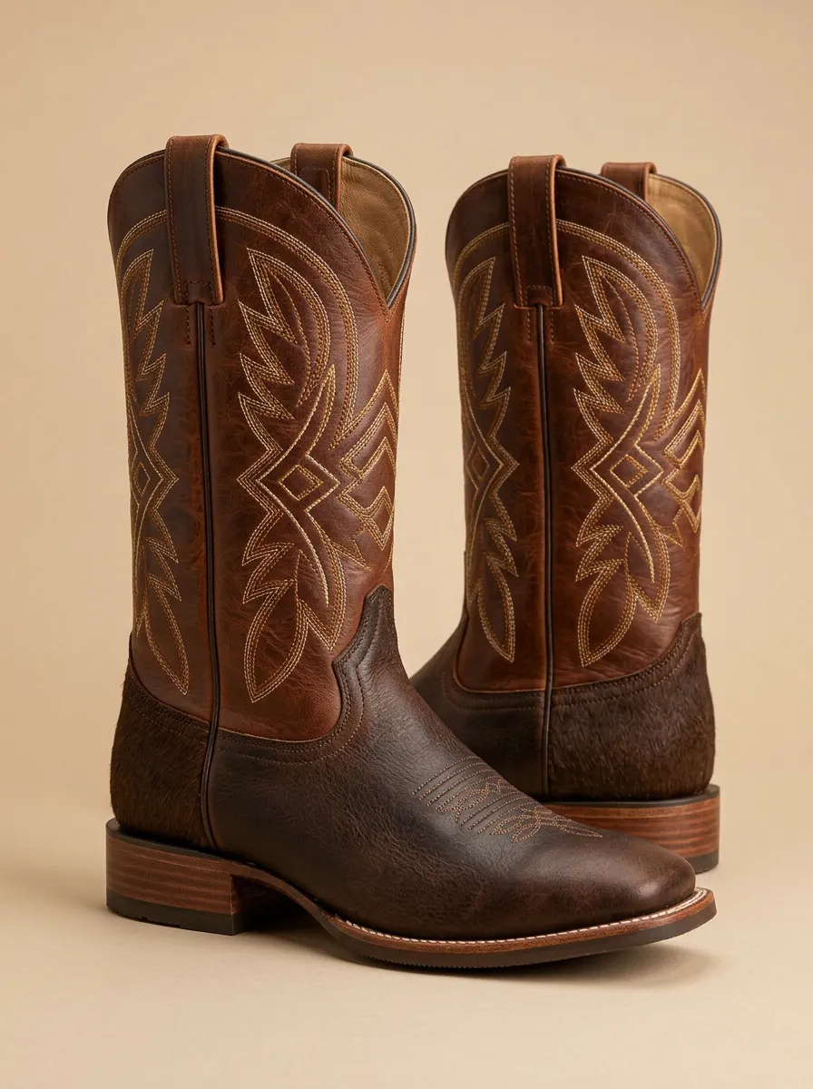 Men’s Pointed Toe Embroidered Western Boots
