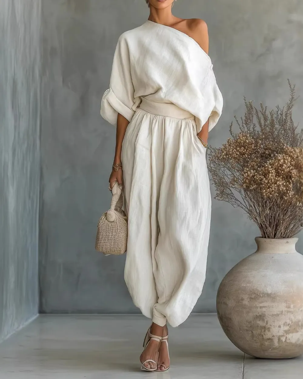 Off-Shoulder Two-Piece Set