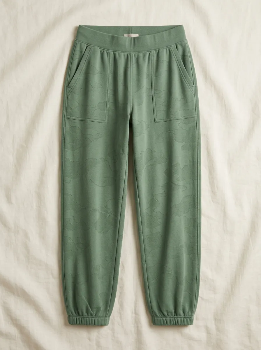 Women's Casual Activewear Green Camouflage Printed Joggers