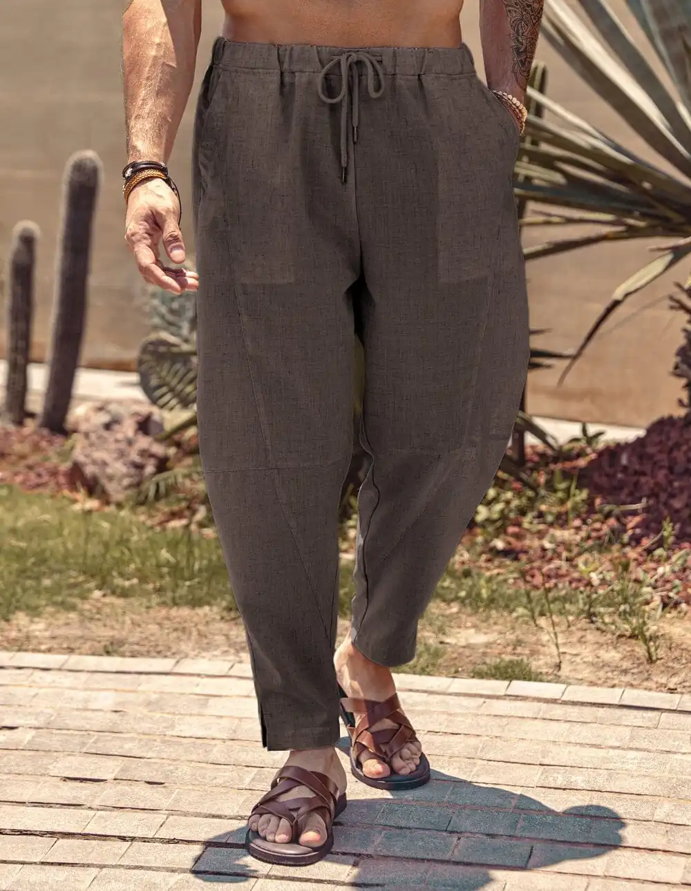 Workwear Drawstring Waist Pants