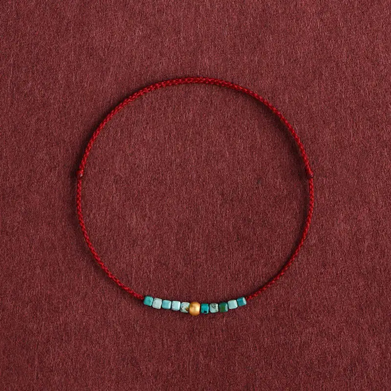 Beads Turquoise Braided Bracelet Anklet