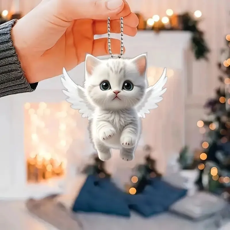 Cat Car Interior Keychain Bag
