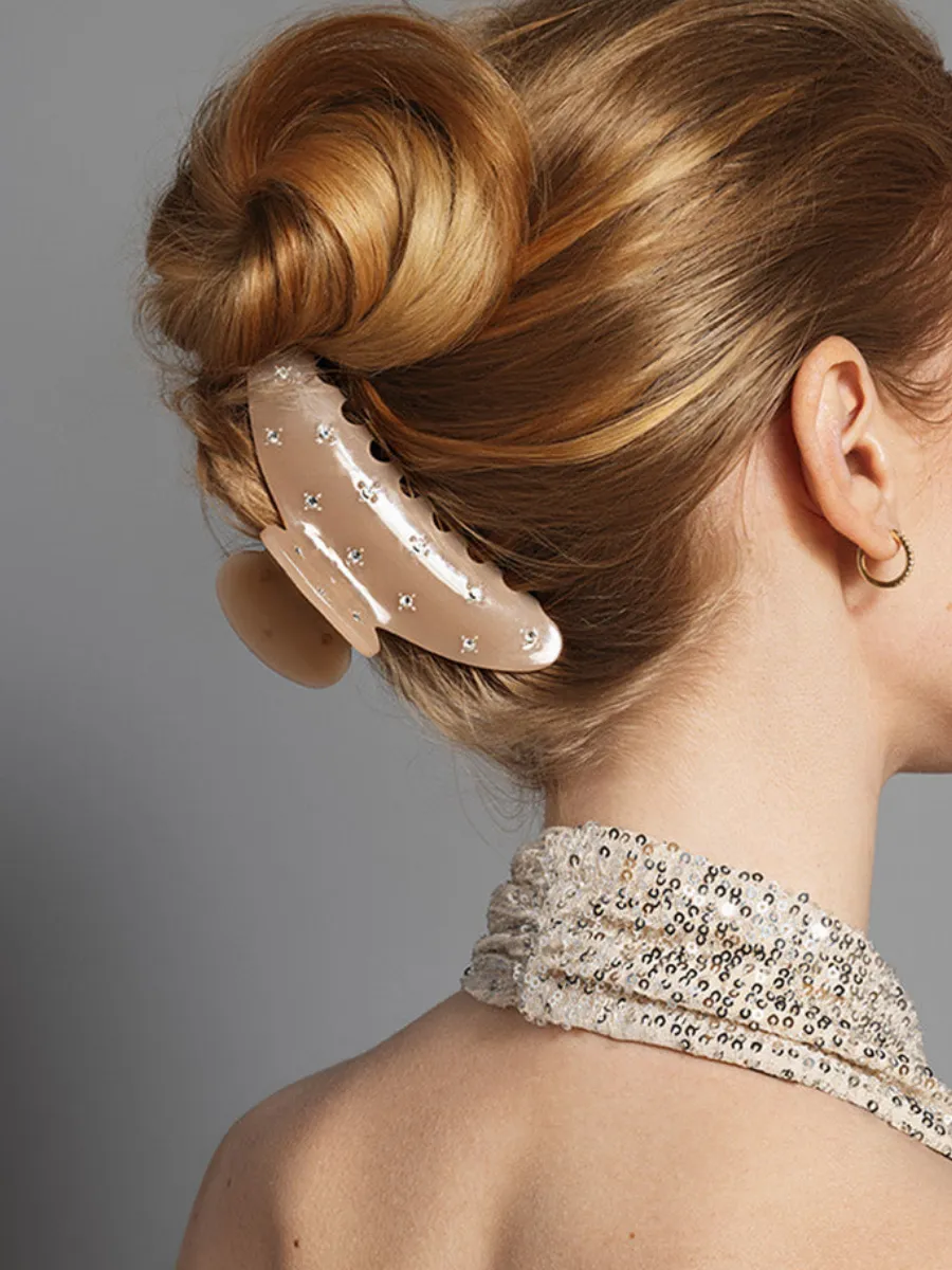 Nude Rhinestone Hair Claw