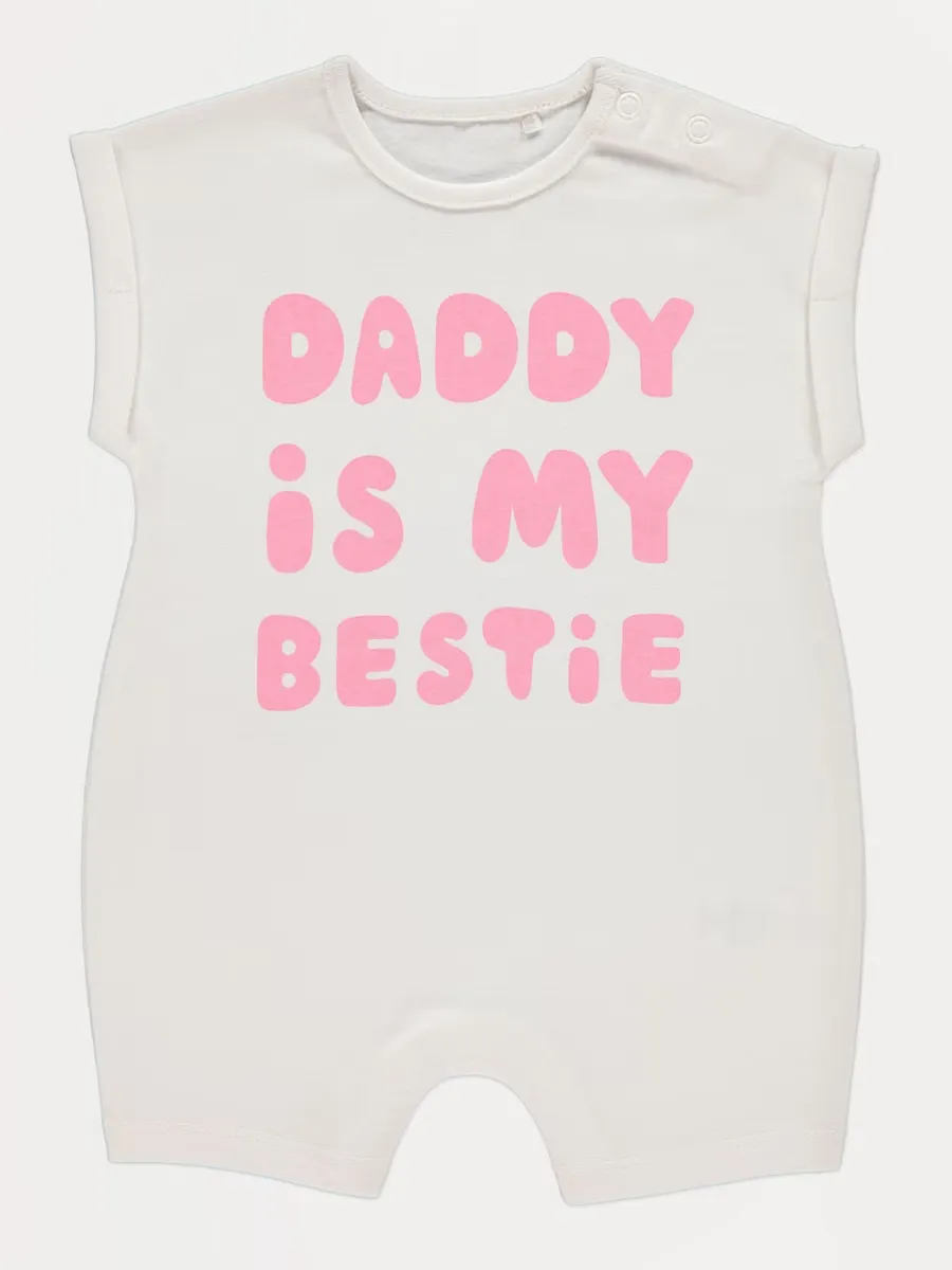 Cream Daddy is my Bestie Romper
