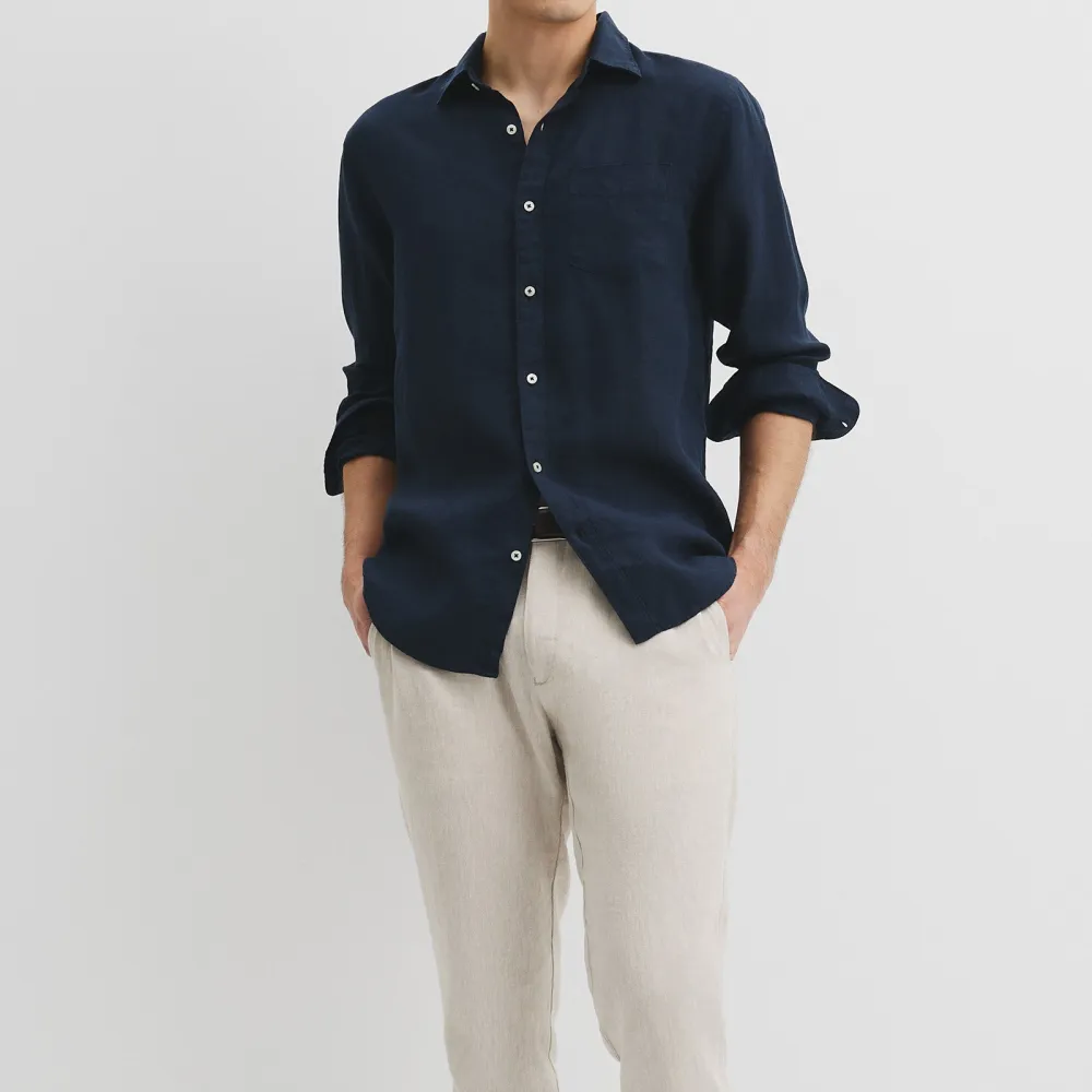 Men's Casual Regular Fit Linen Shirt