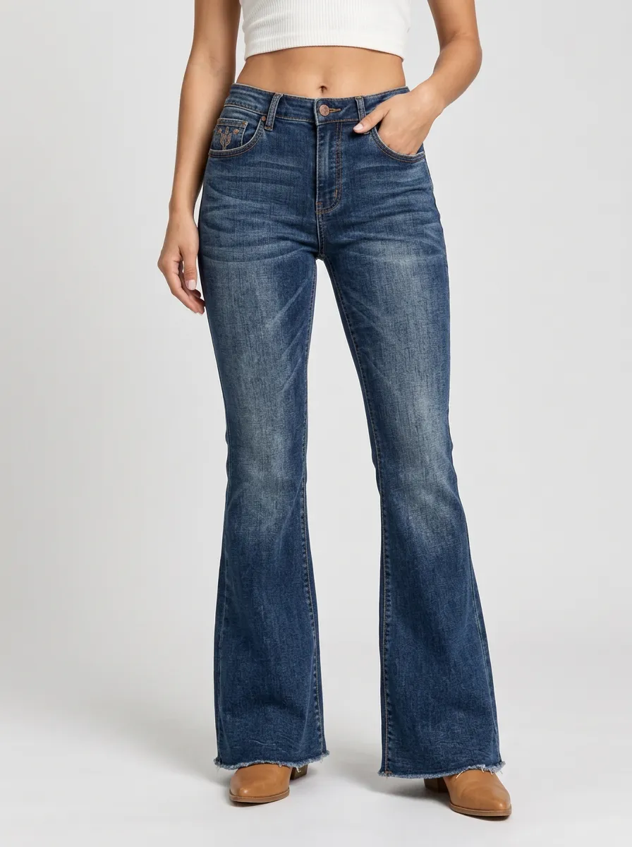 Relaxed Flared Denim Jeans