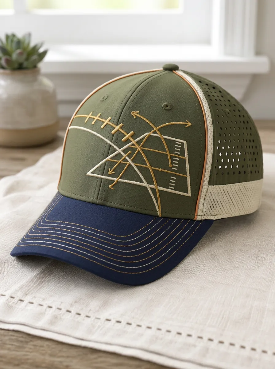 Men's Heritage Football Fan Playbook Diagram Embroidered Cap