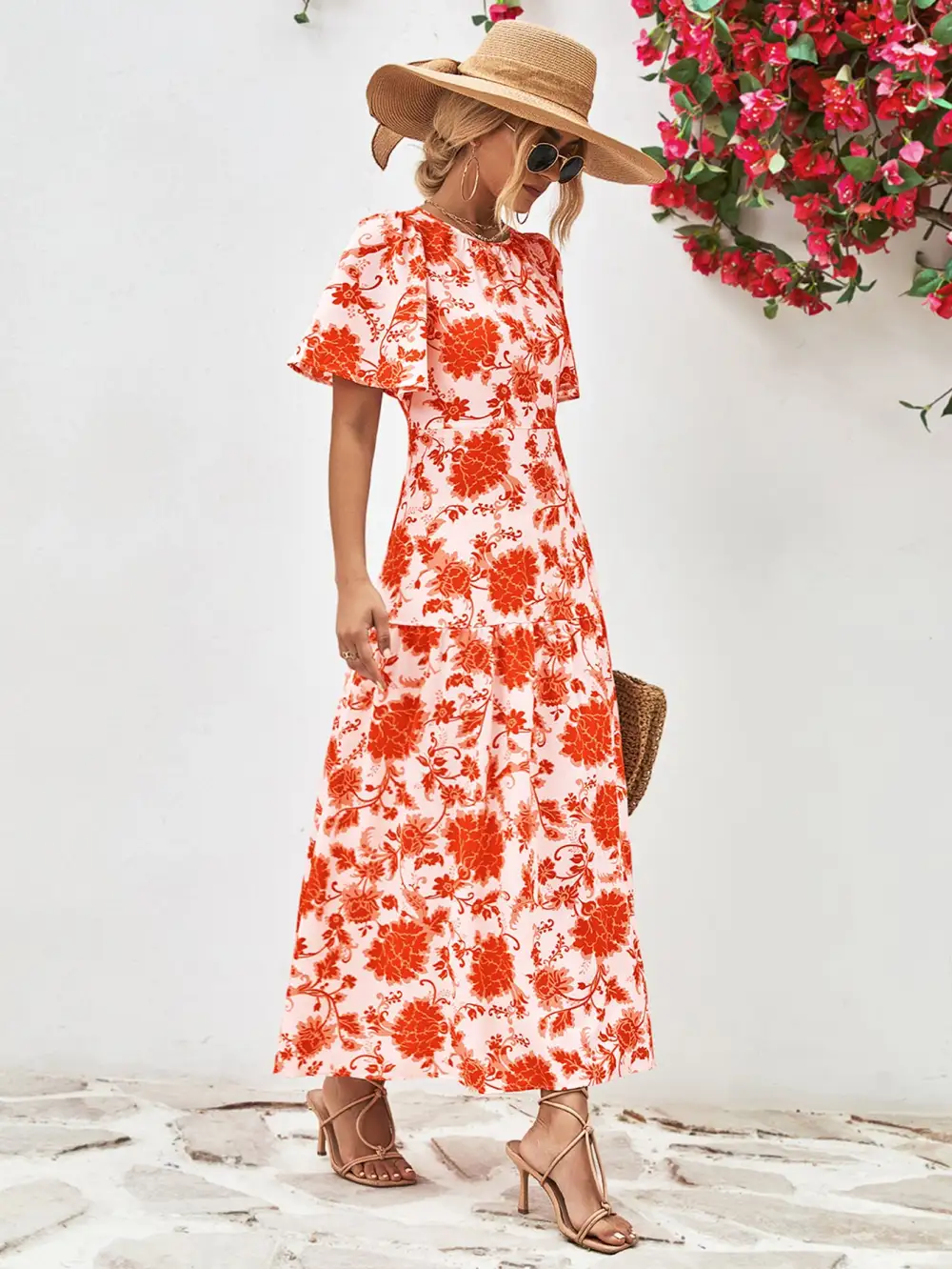 Tie Waist Tie Detail Dress