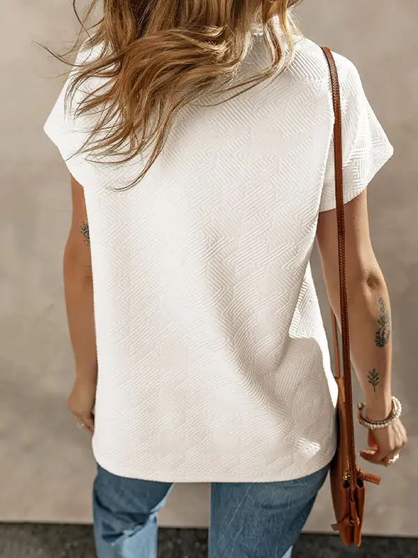 Relaxed Short Sleeve V-Neck Everyday T-Shirt
