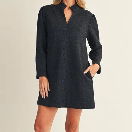 Classic Long Sleeve Everyday Shift Dress