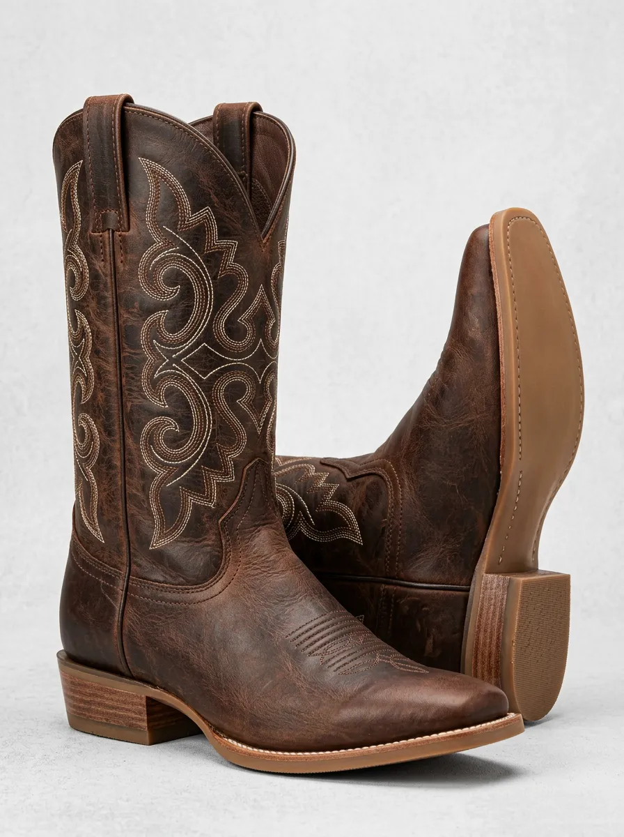 Unisex Timeless Embroidered Western Boots