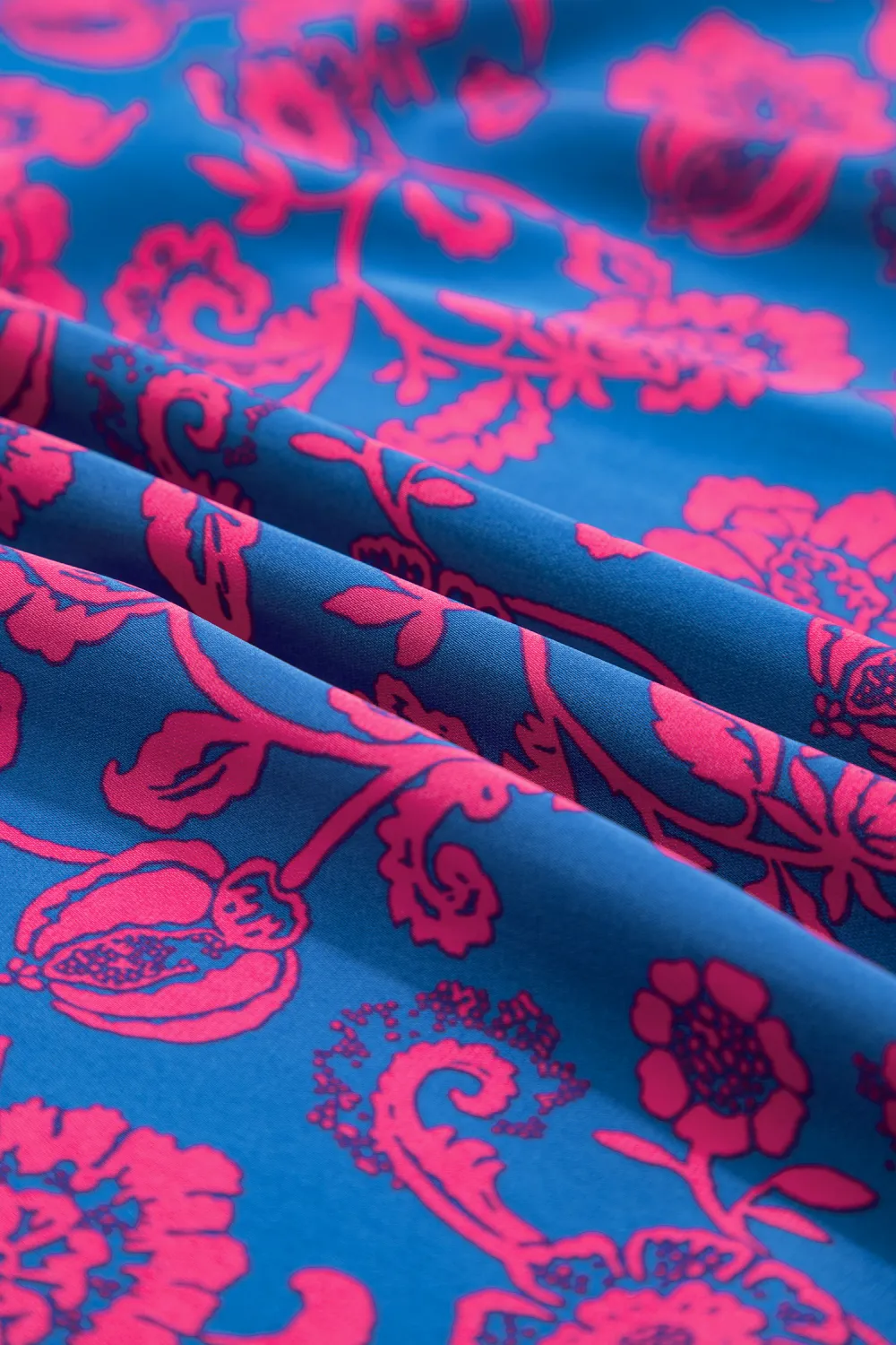 Blue Floral Tie Back Maxi Dress