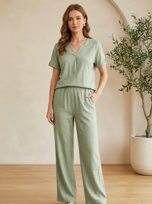 Relaxed Women's V-Neck Shirt