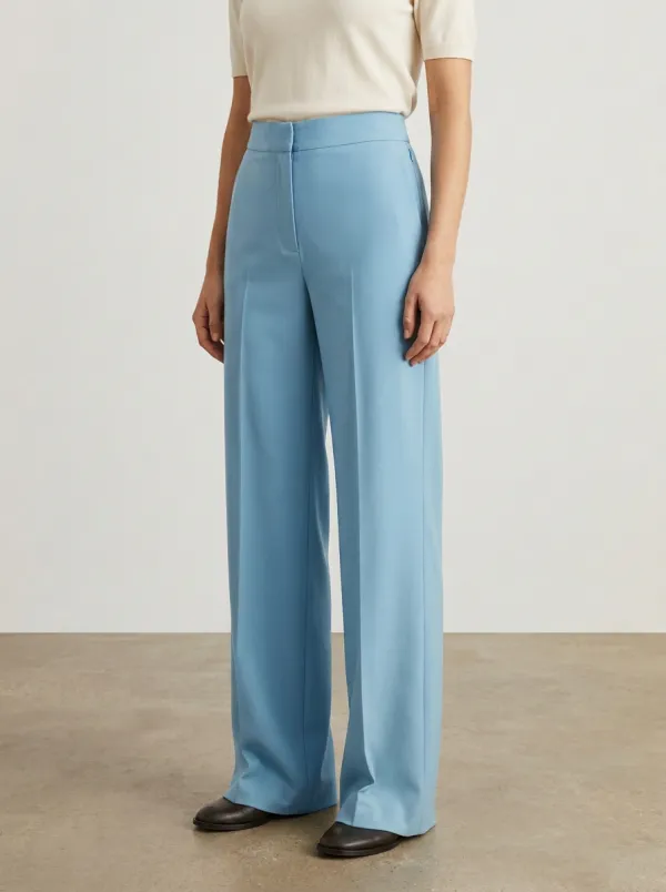 Simple High Rise Wide Leg Trousers