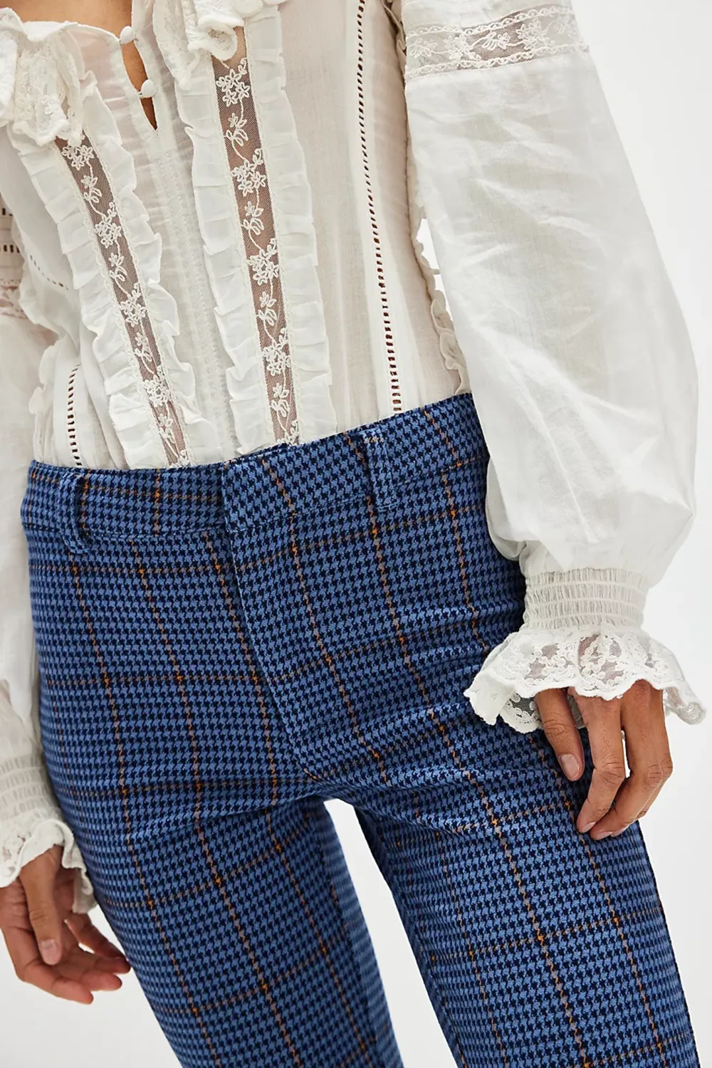 Slim Fit Checkered Pants