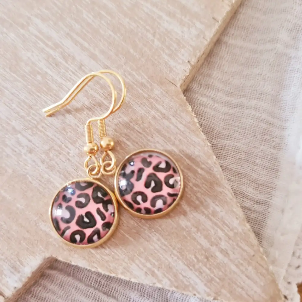 Metal Leopard Print Earrings