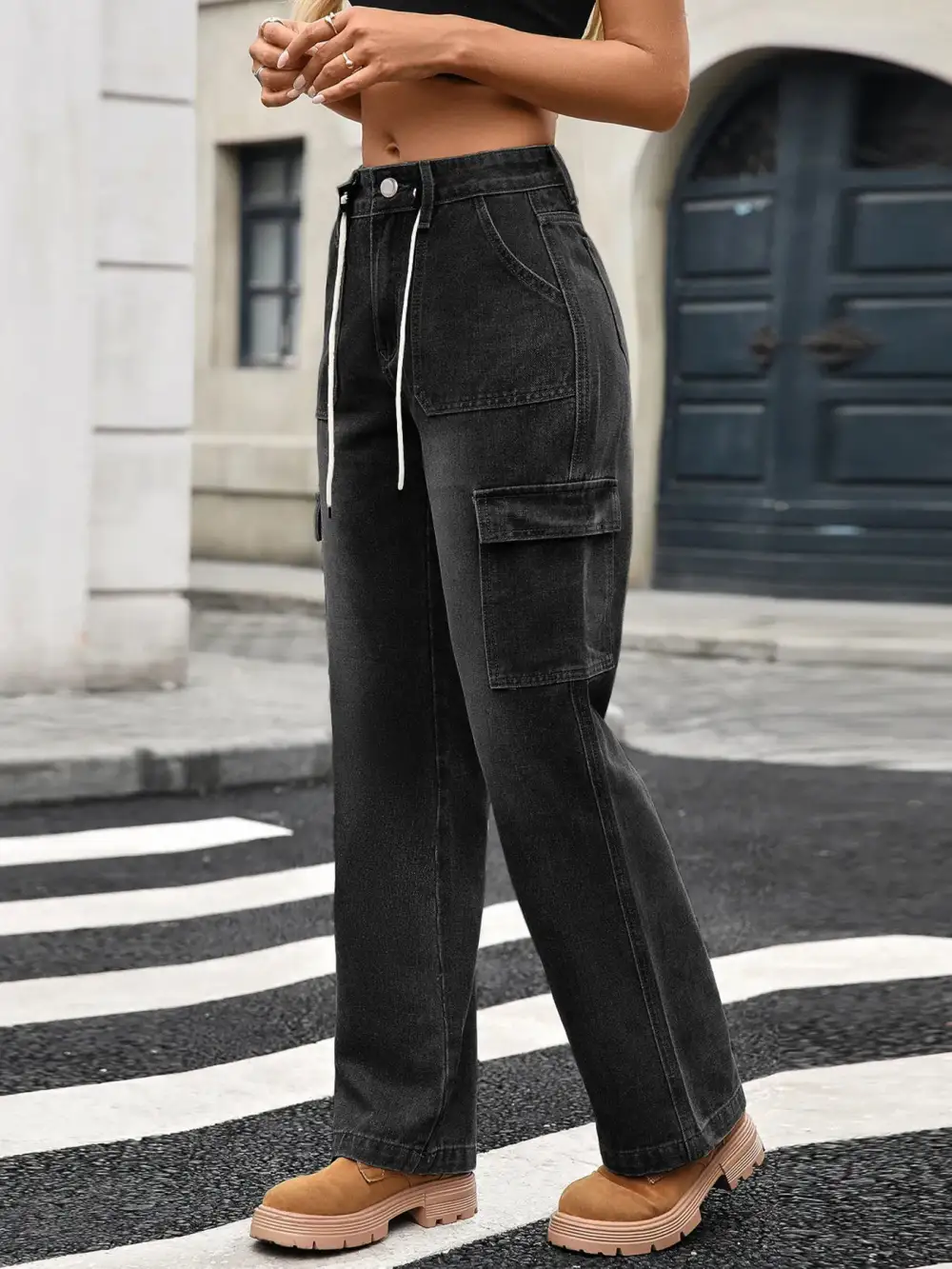 Pocket Fluid Denim Jeans