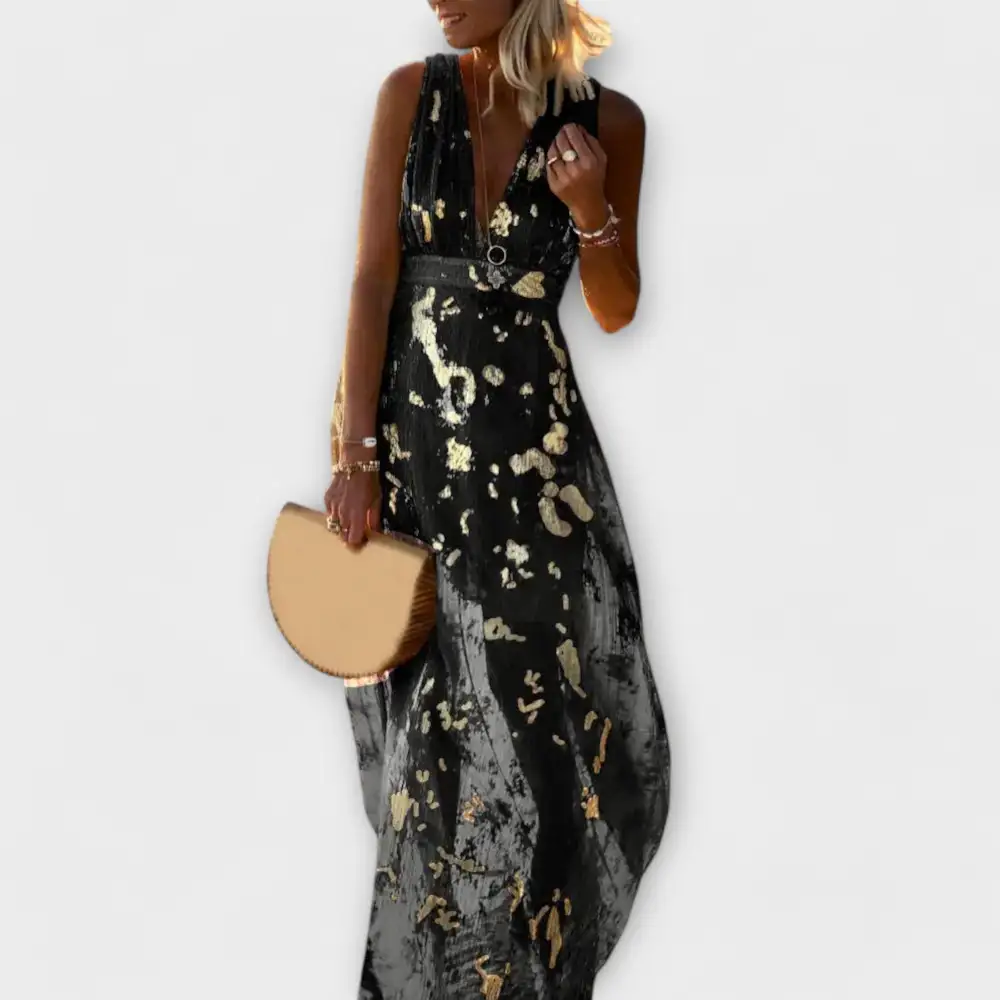 Refined V-Neck Everyday Casual Dress