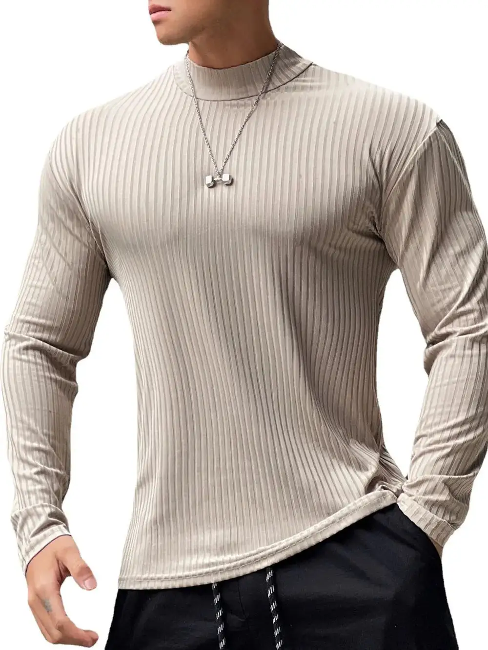 Relaxed Mock Neck Tee