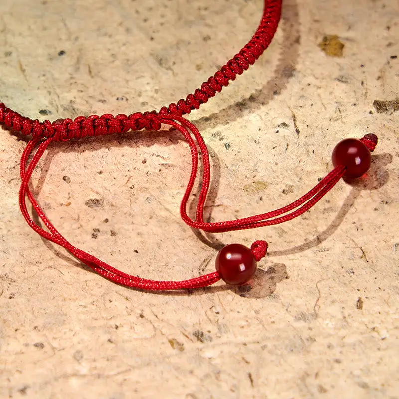 Angel Number String Agate Beads Braided Adjustable Bracelet