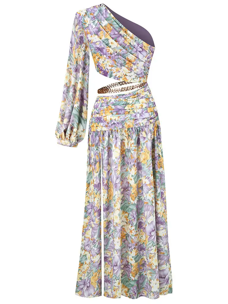 One Shoulder Maxi Dress