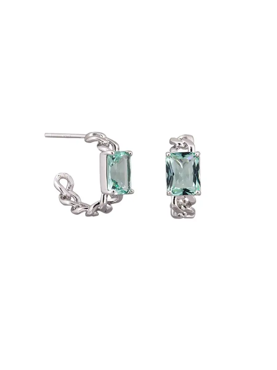Stud Earrings Aquamarine