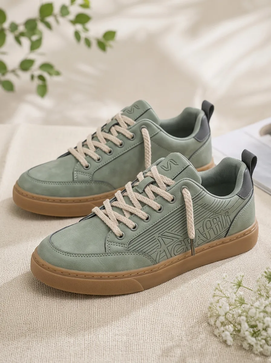 Men's Casual Streetwear Graffiti Pattern Printed Sneakers