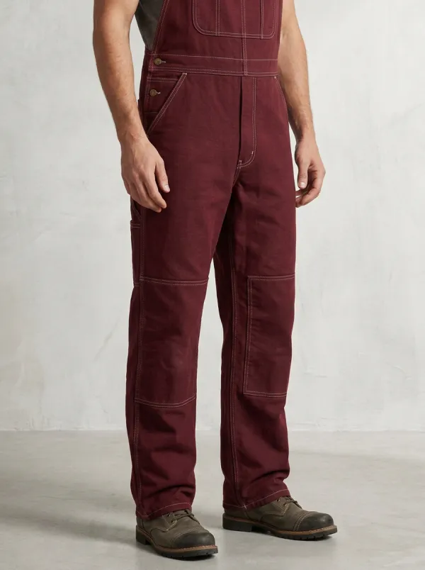 Men's Casual Workwear Navy Blue Denim Bib Overalls