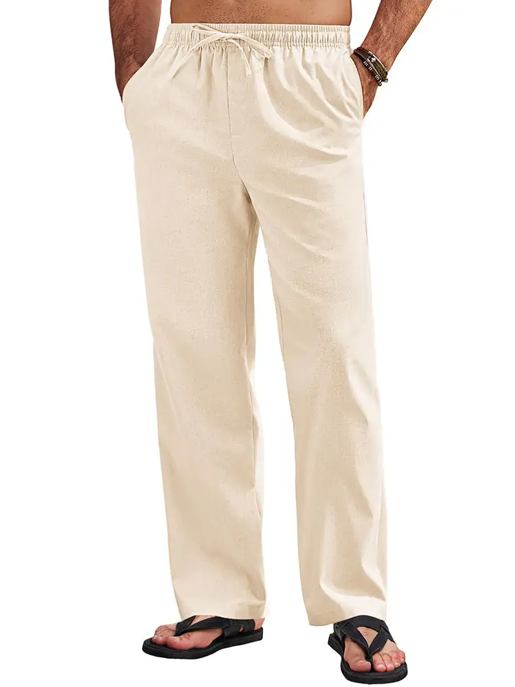 Sumer Linen Blend Beach Yoga Trousers Pants